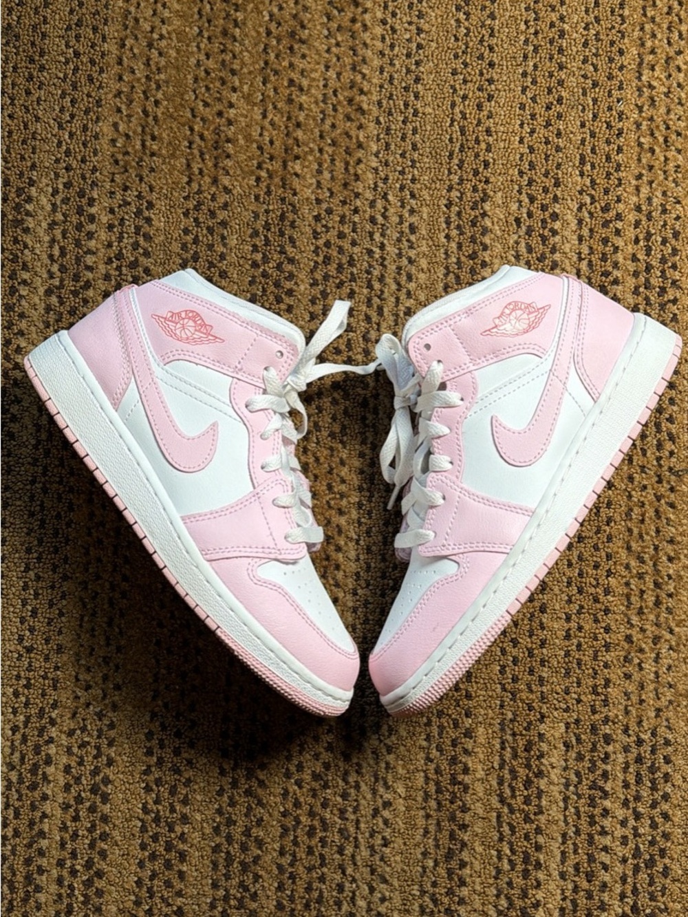 Pink Foam Valentines Day Nike Jordan 1 Sneakers